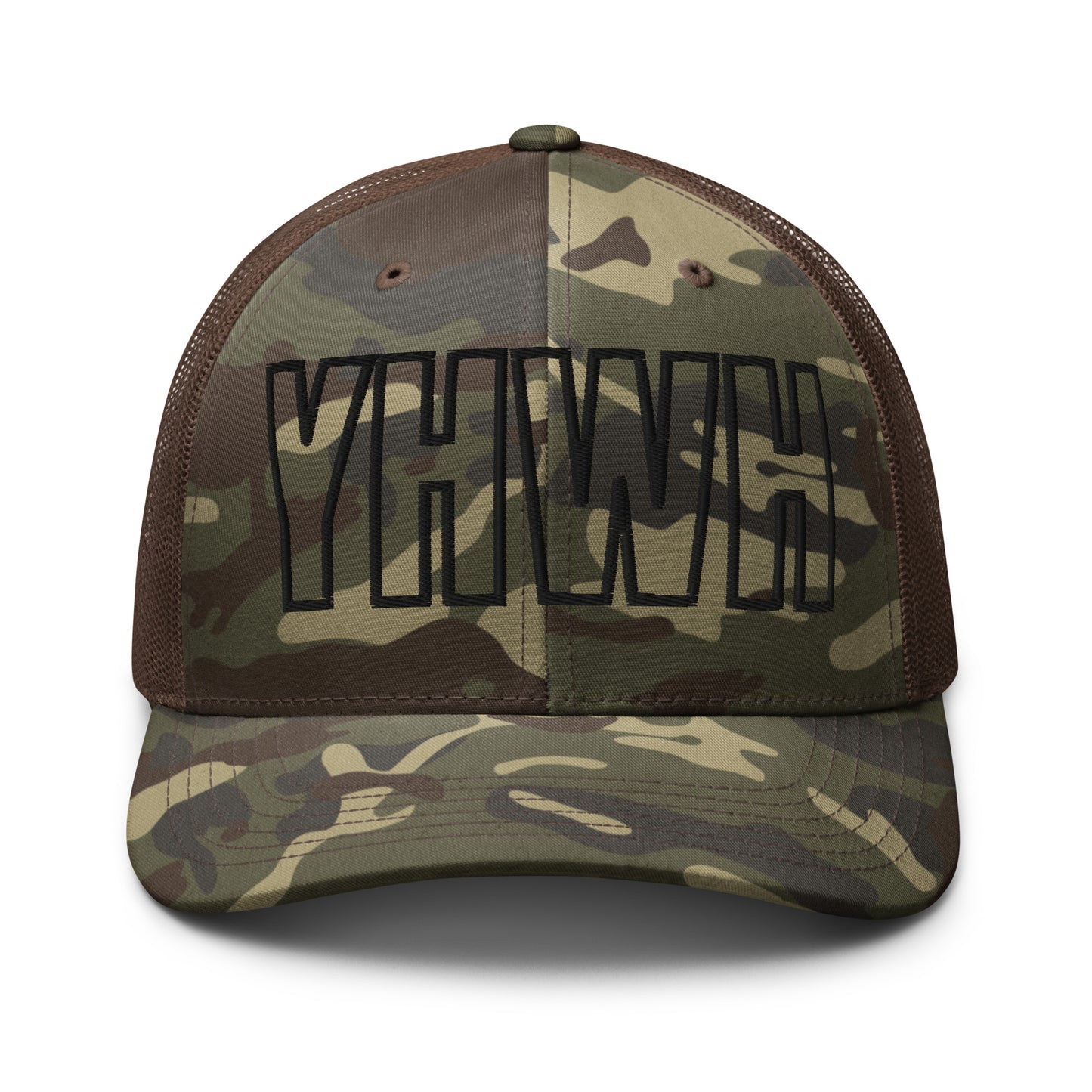 YHWH Camouflage trucker hat