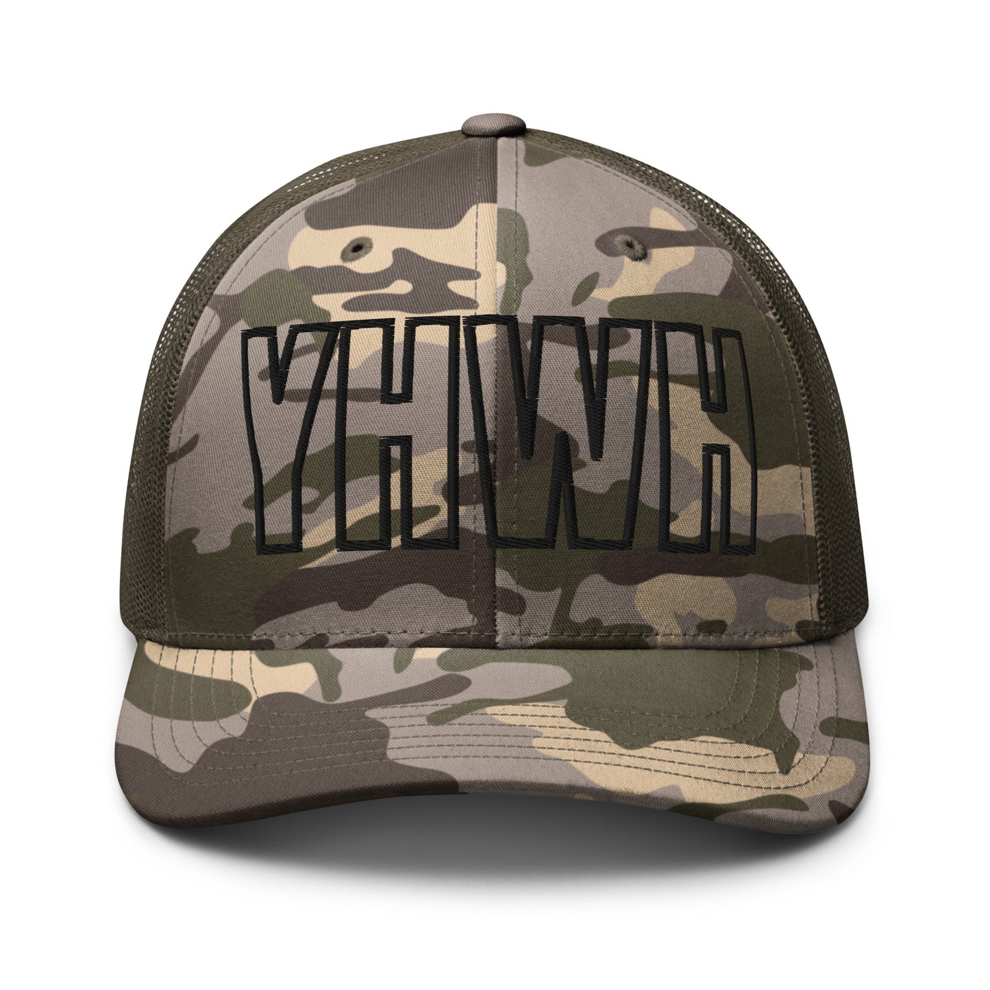 YHWH Camouflage trucker hat