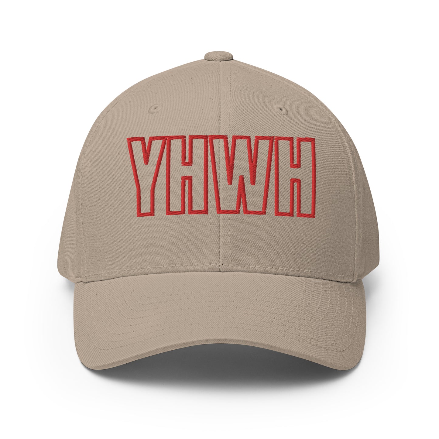 YHWH Structured Flex Fit Hat (Red)
