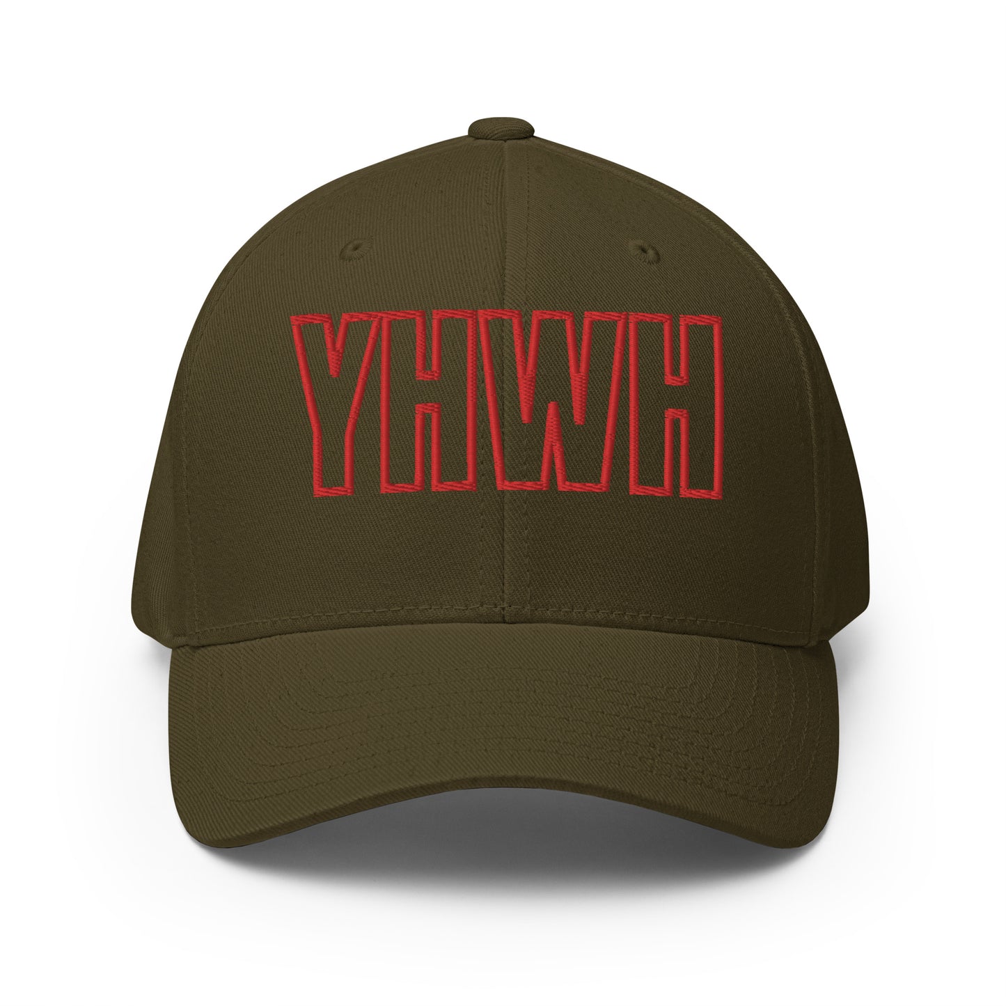 YHWH Structured Flex Fit Hat (Red)