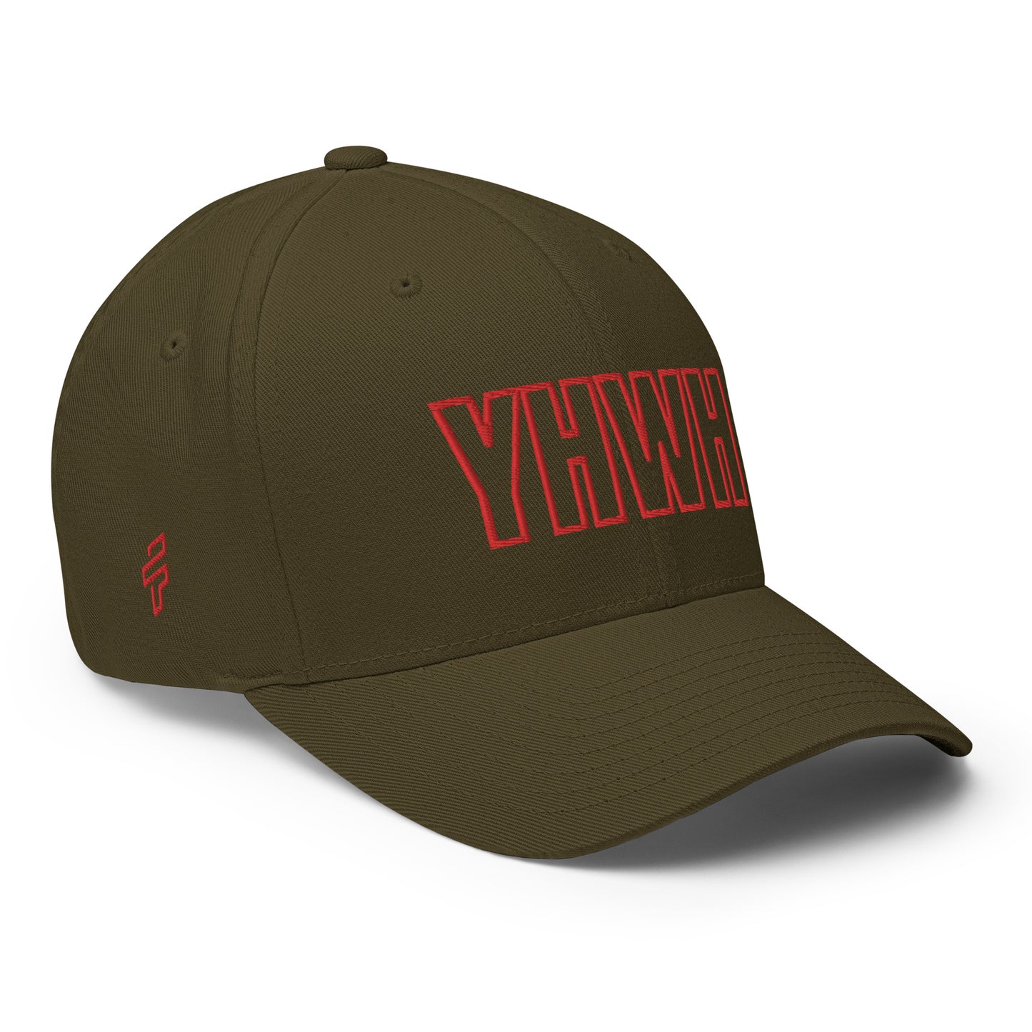 YHWH Structured Flex Fit Hat (Red)