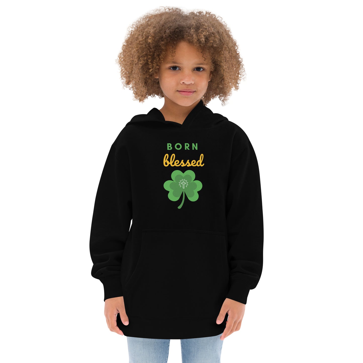 Born Blessed Kids fleece hoodie