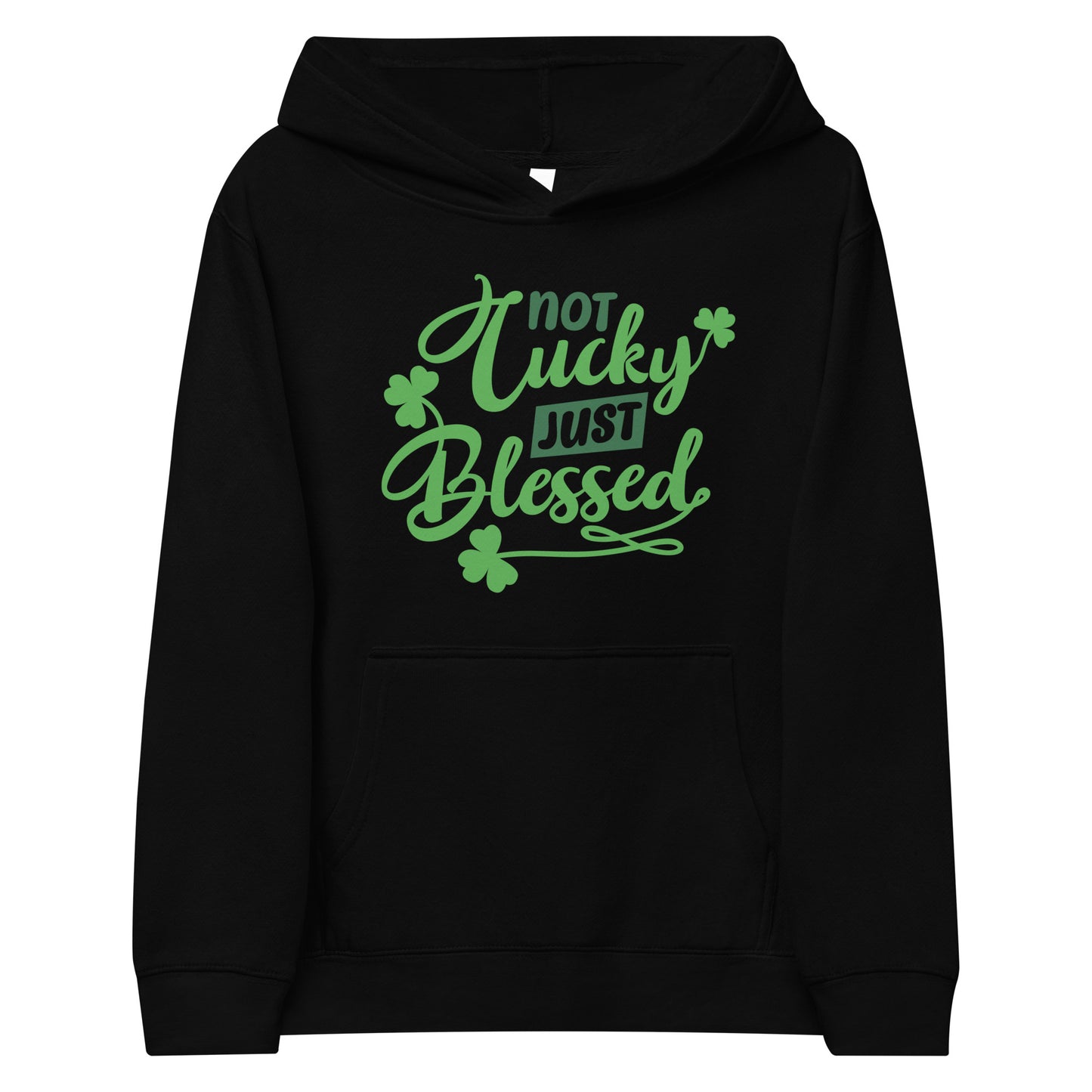 Not Lucky Just Blessed Kids fleece hoodie