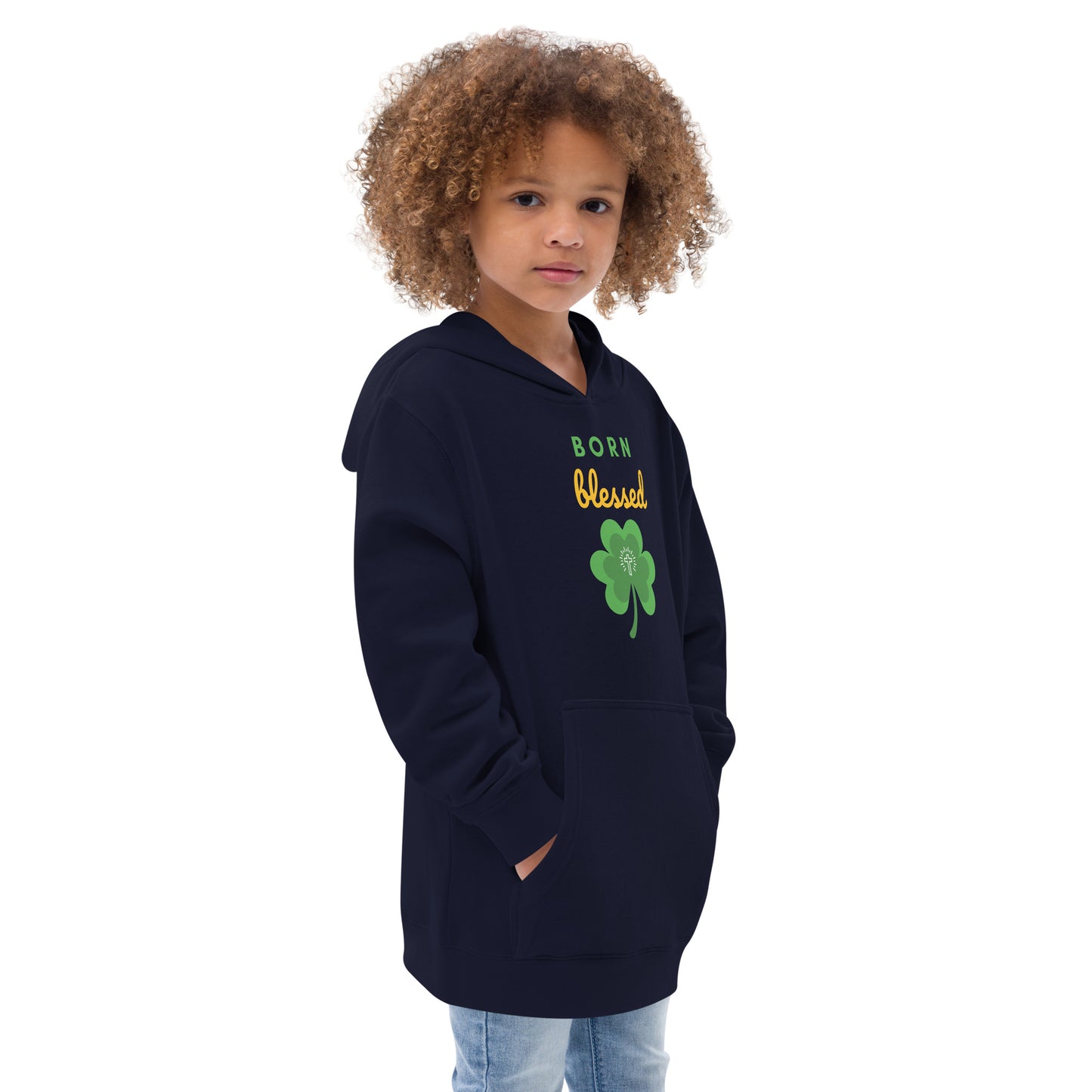 Born Blessed Kids fleece hoodie
