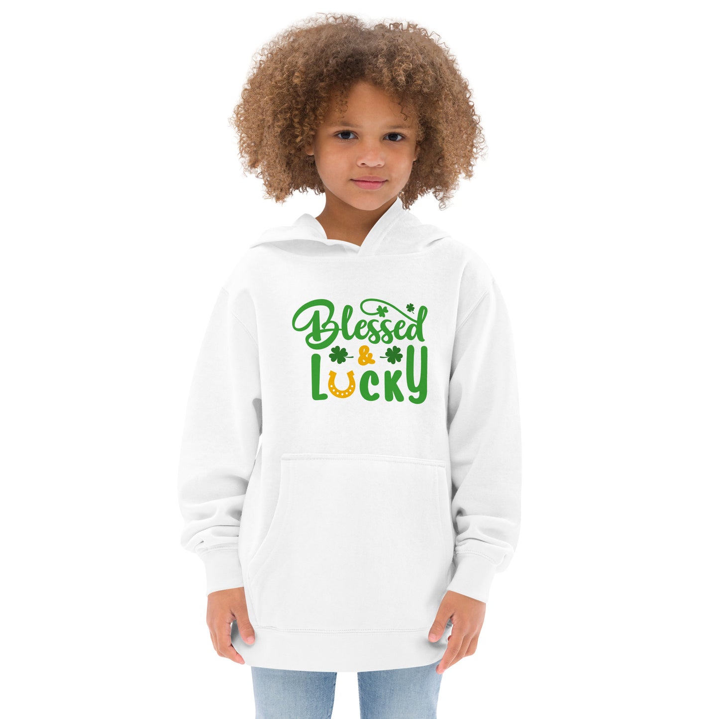 Blessed & Lucky Kids fleece hoodie