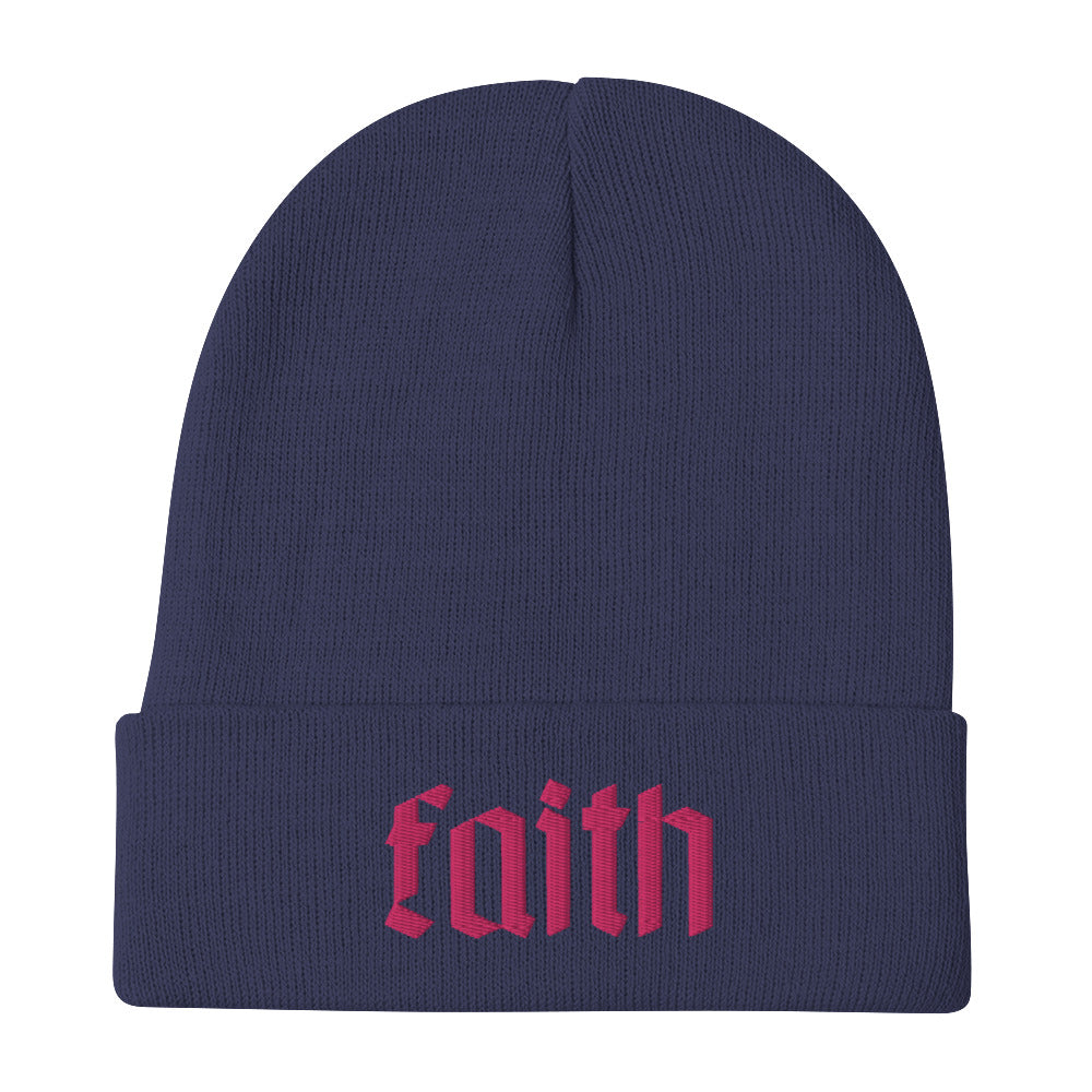 Faith Embroidered Beanie