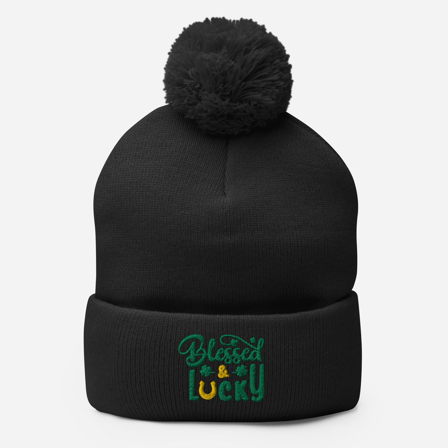 Blessed & Lucky Pom-Pom Beanie