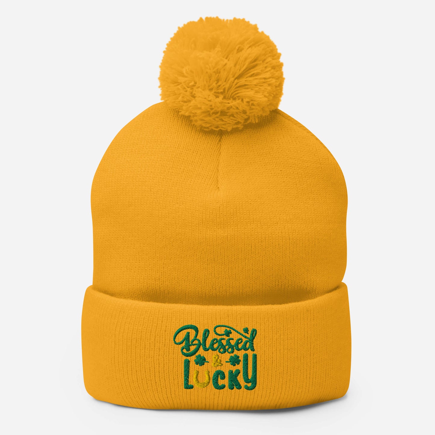 Blessed & Lucky Pom-Pom Beanie