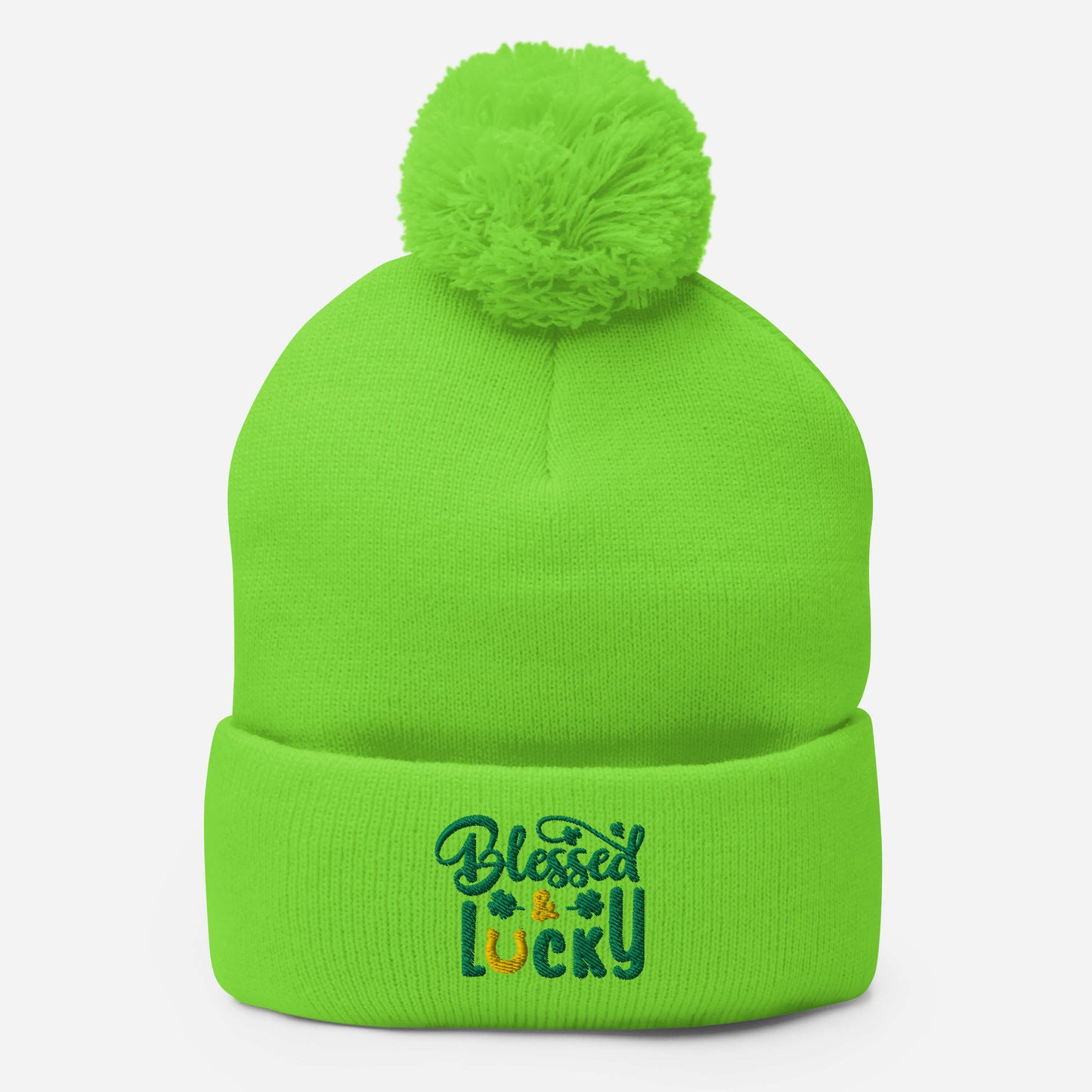 Blessed & Lucky Pom-Pom Beanie