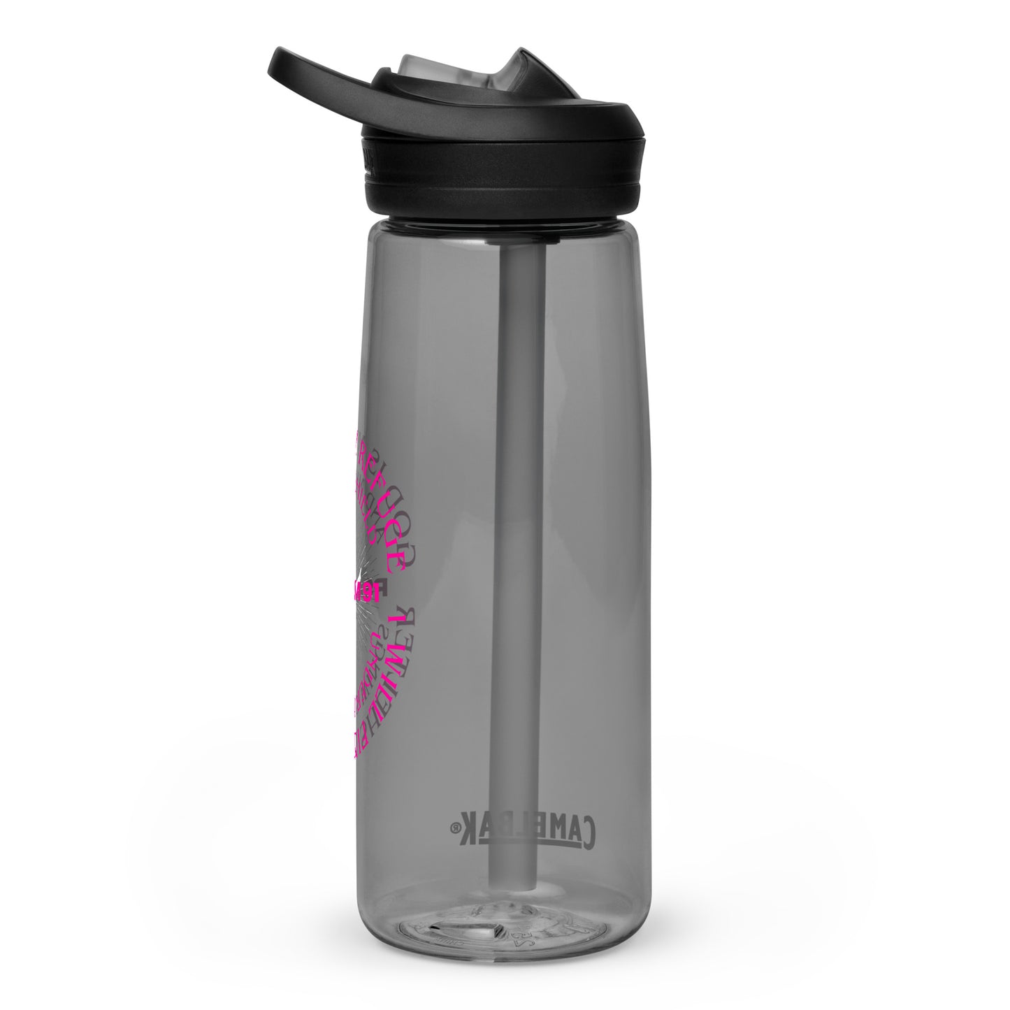 God is my refuge sports water bottle