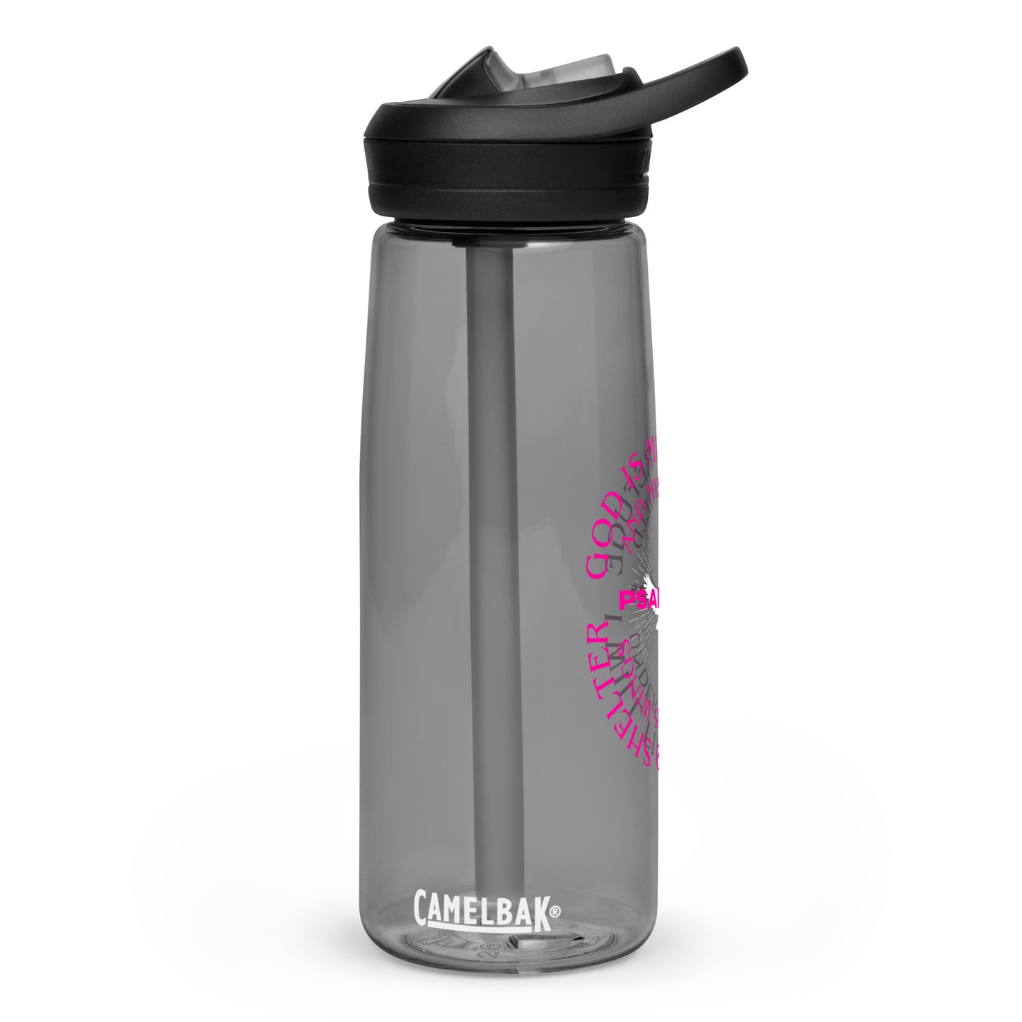 God is my refuge sports water bottle