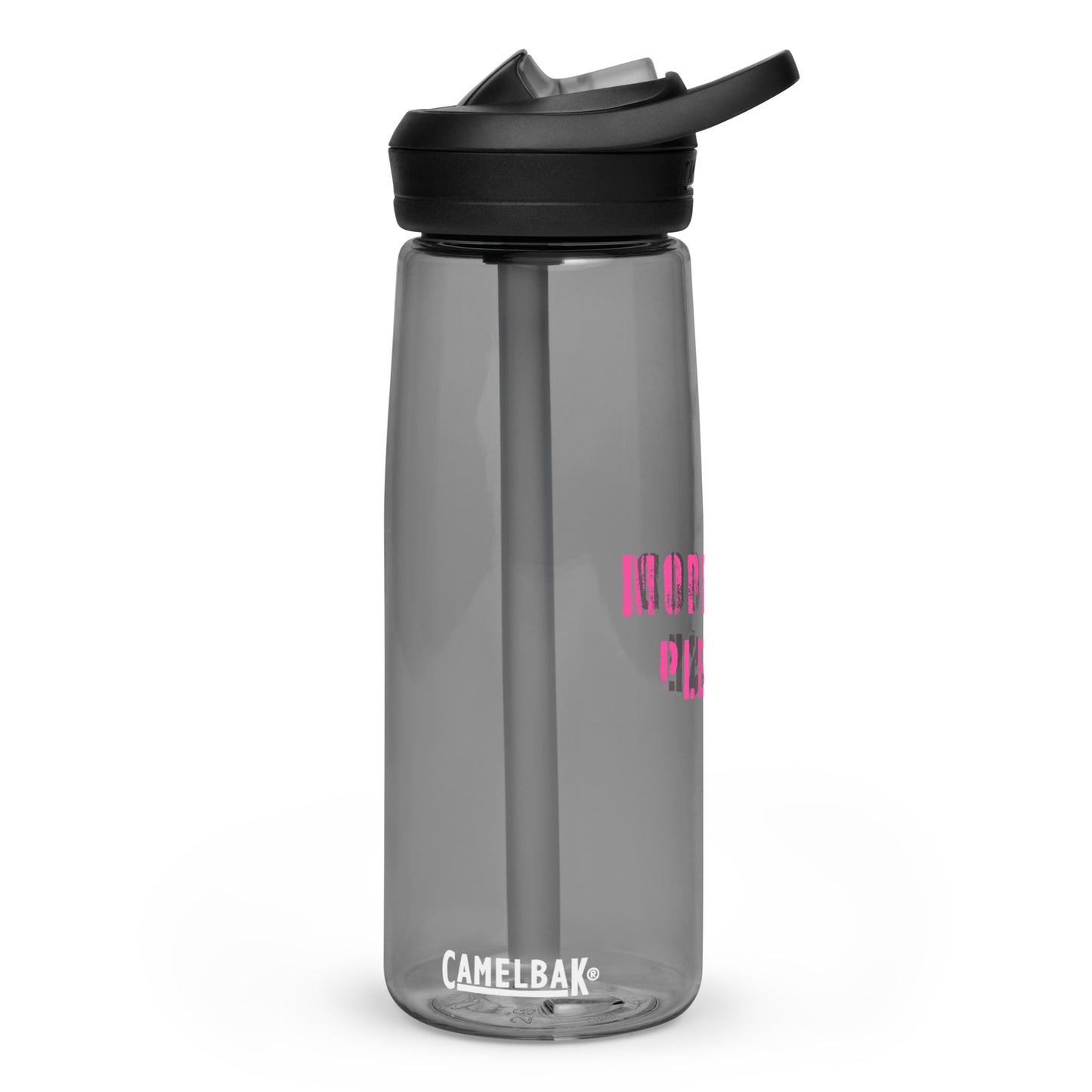 More God please sports water bottle