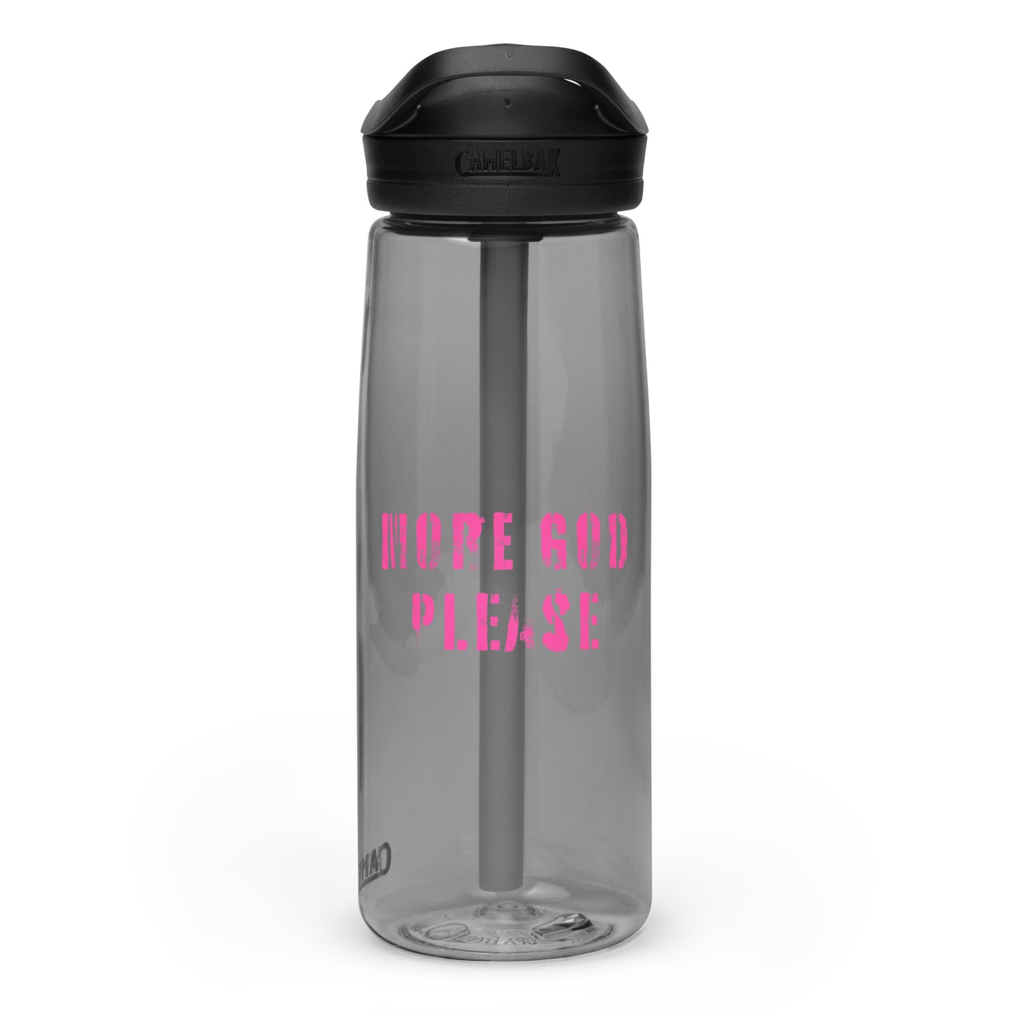 More God please sports water bottle