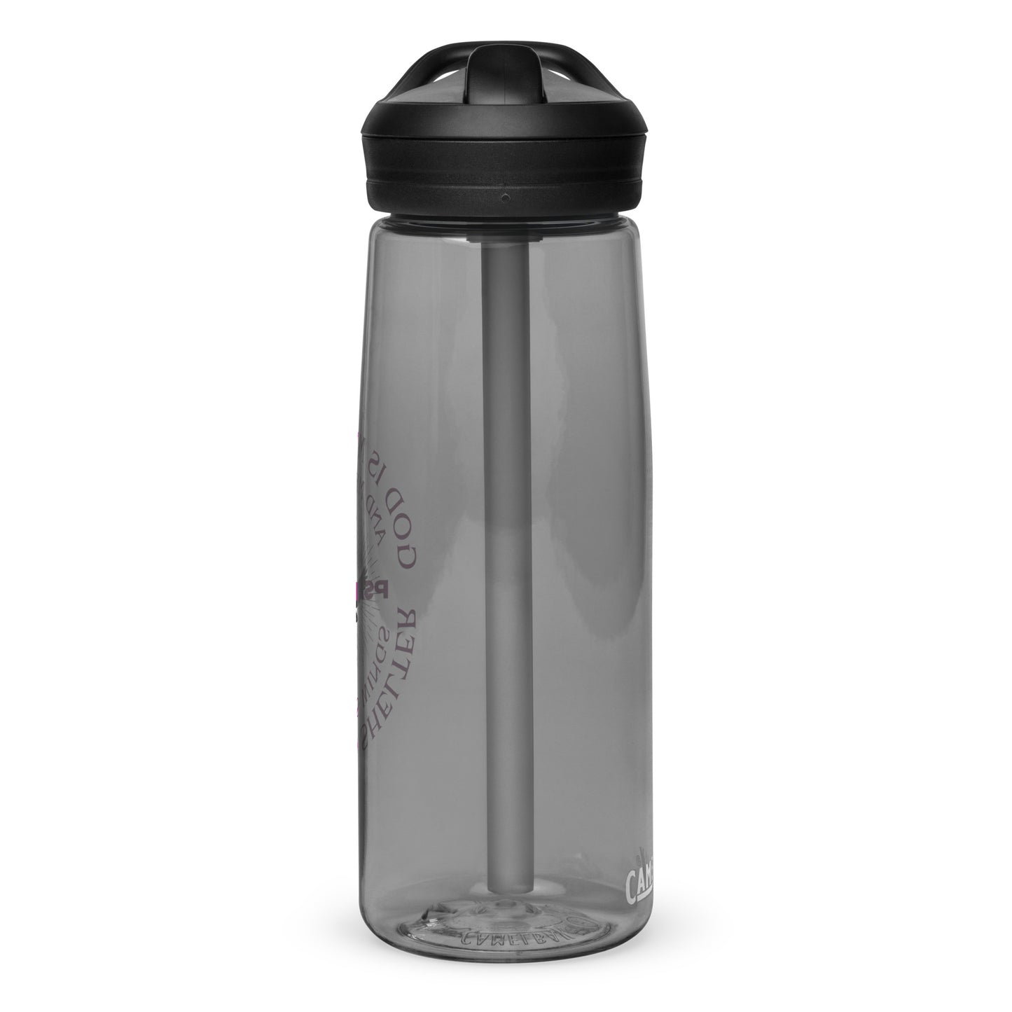 God is my refuge sports water bottle