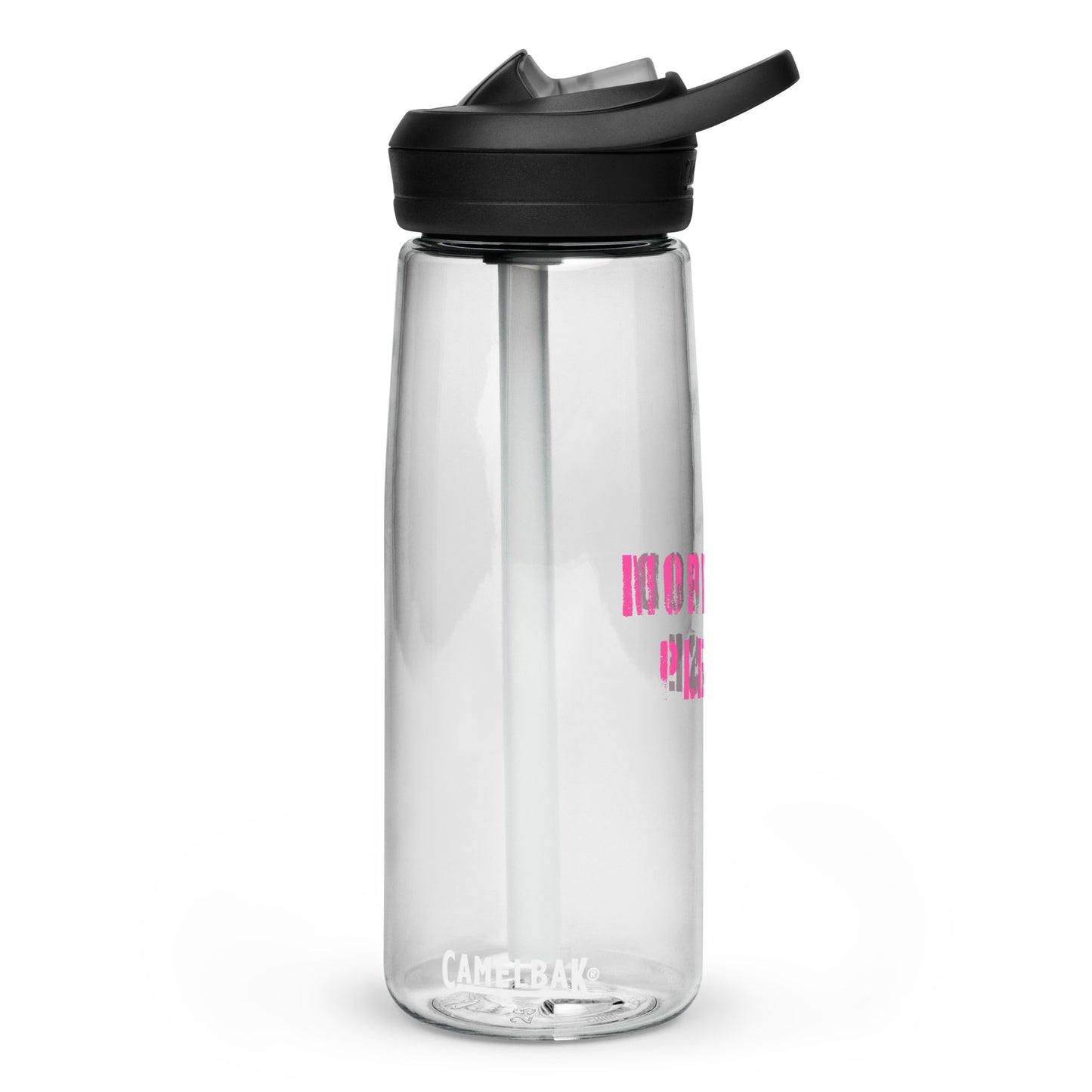 More God please sports water bottle
