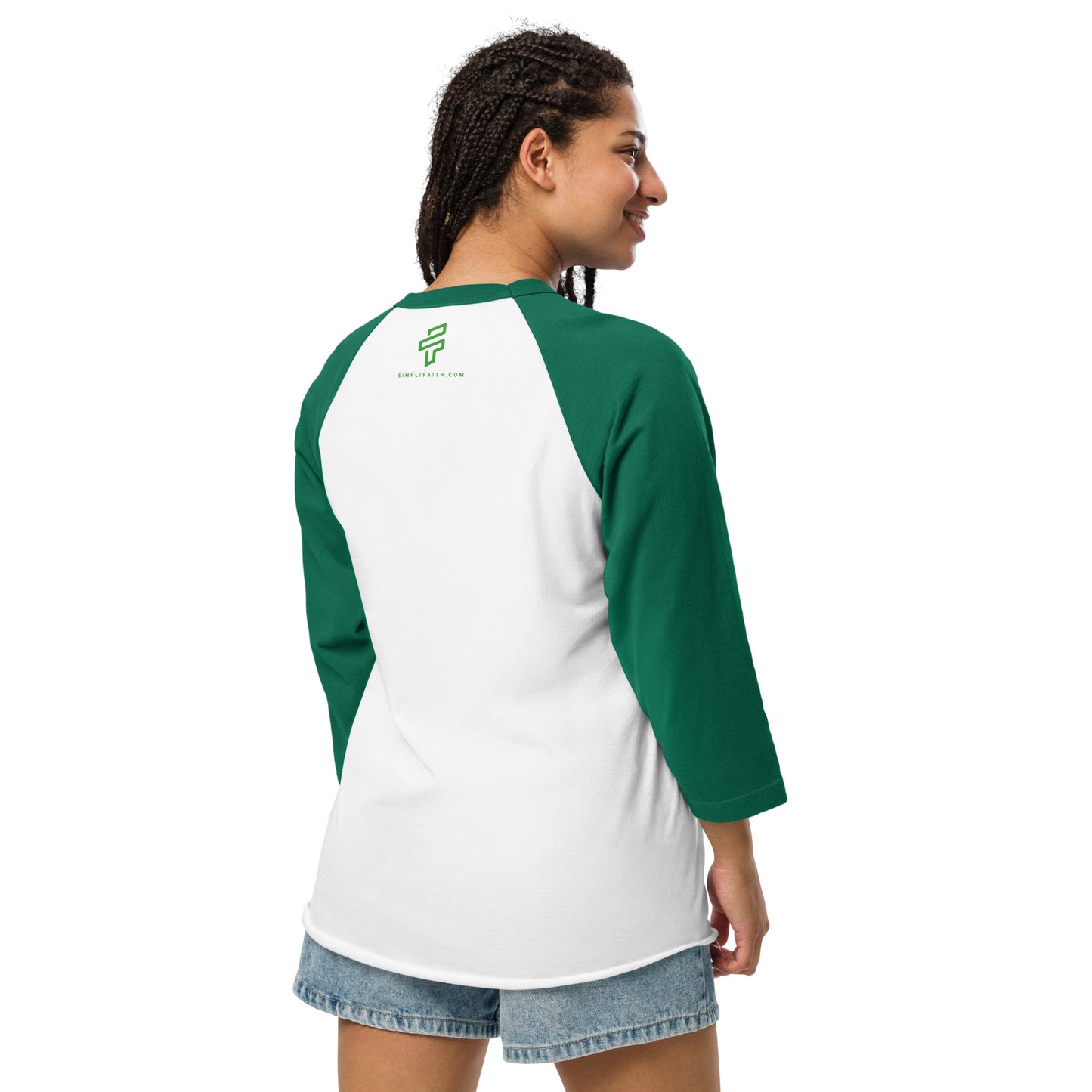 Born Blessed 3/4 sleeve raglan shirt