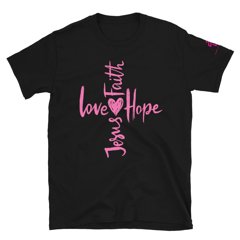 Faith, Love, Hope, Jesus Short-Sleeve Unisex T-Shirt