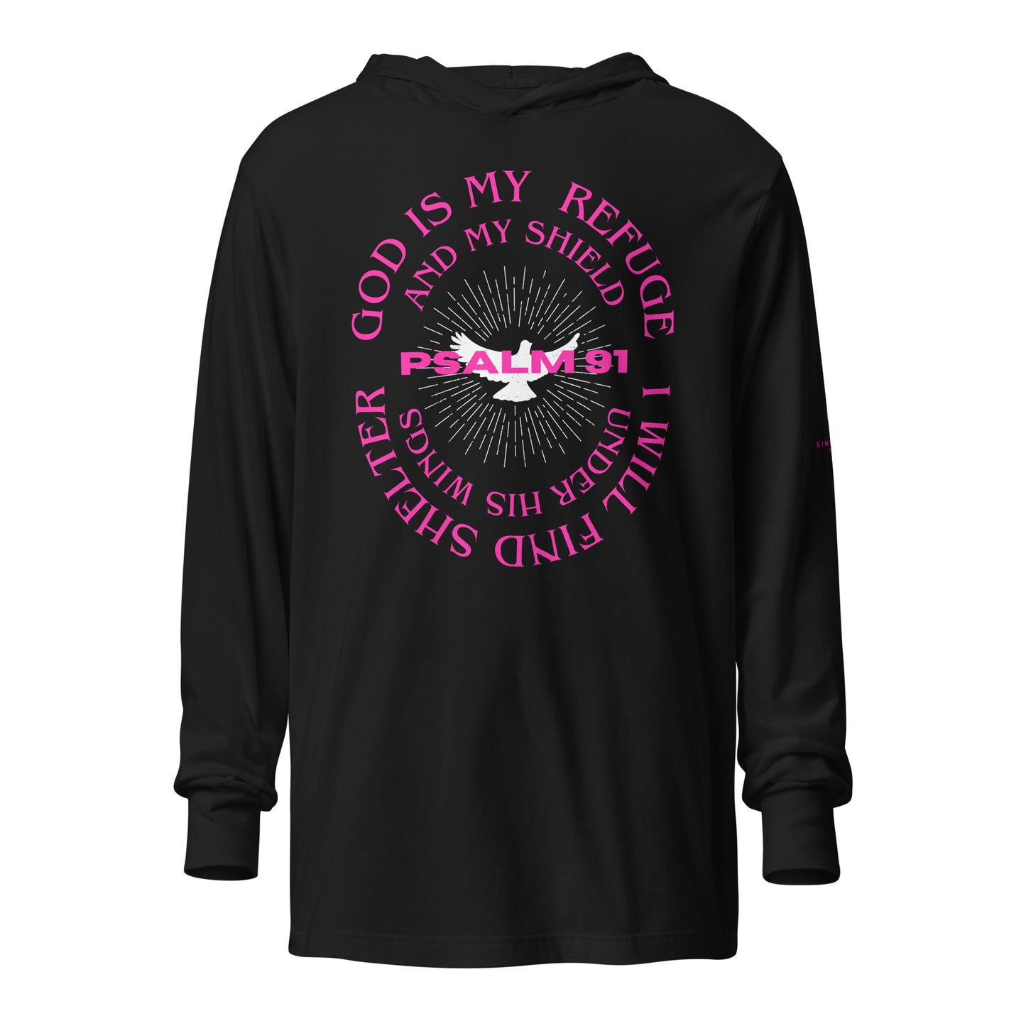 God is My Refuge Hooded long-sleeve tee