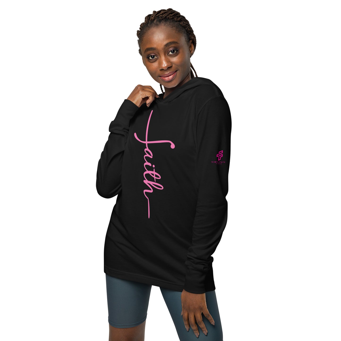 Faith Hooded long-sleeve tee