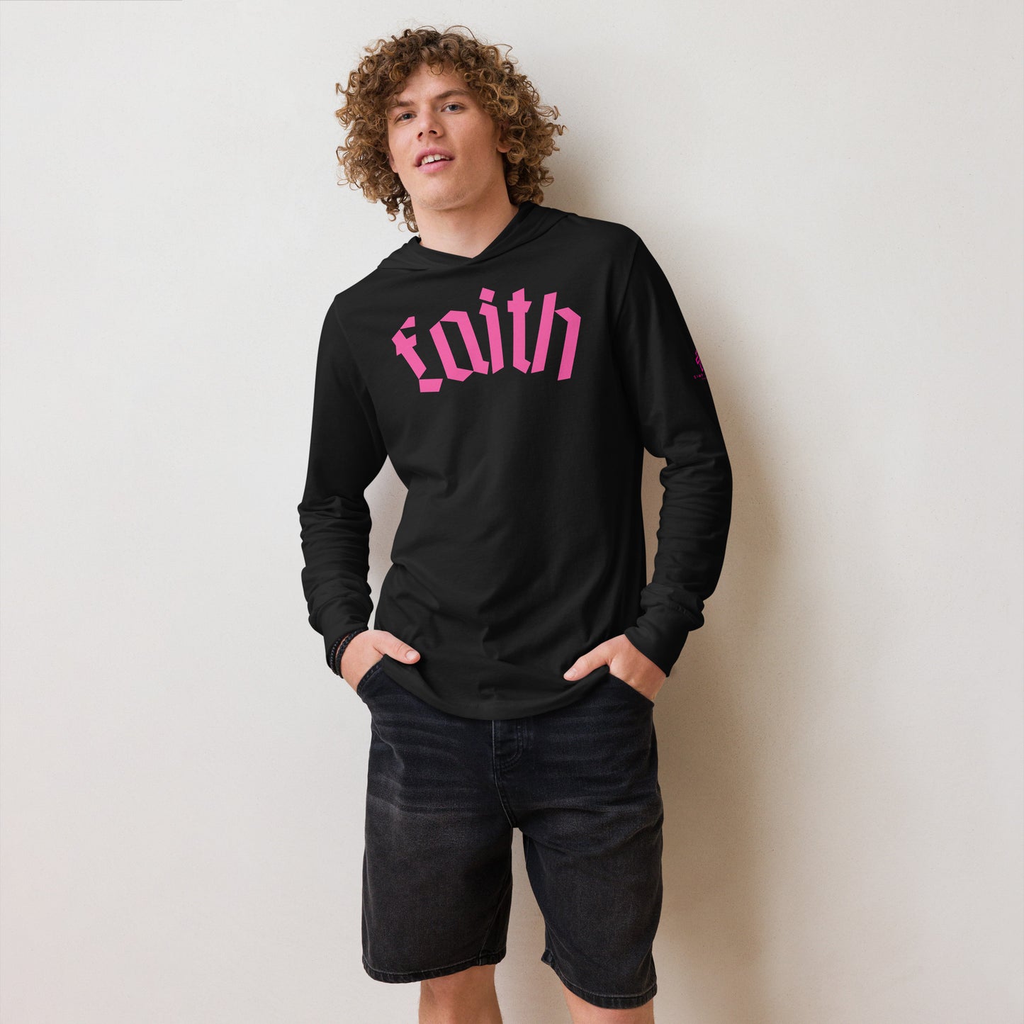 Faith Hooded long-sleeve tee
