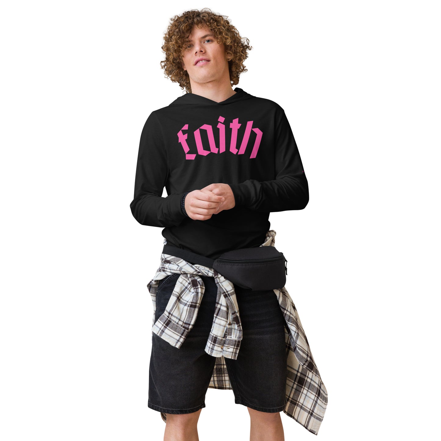 Faith Hooded long-sleeve tee