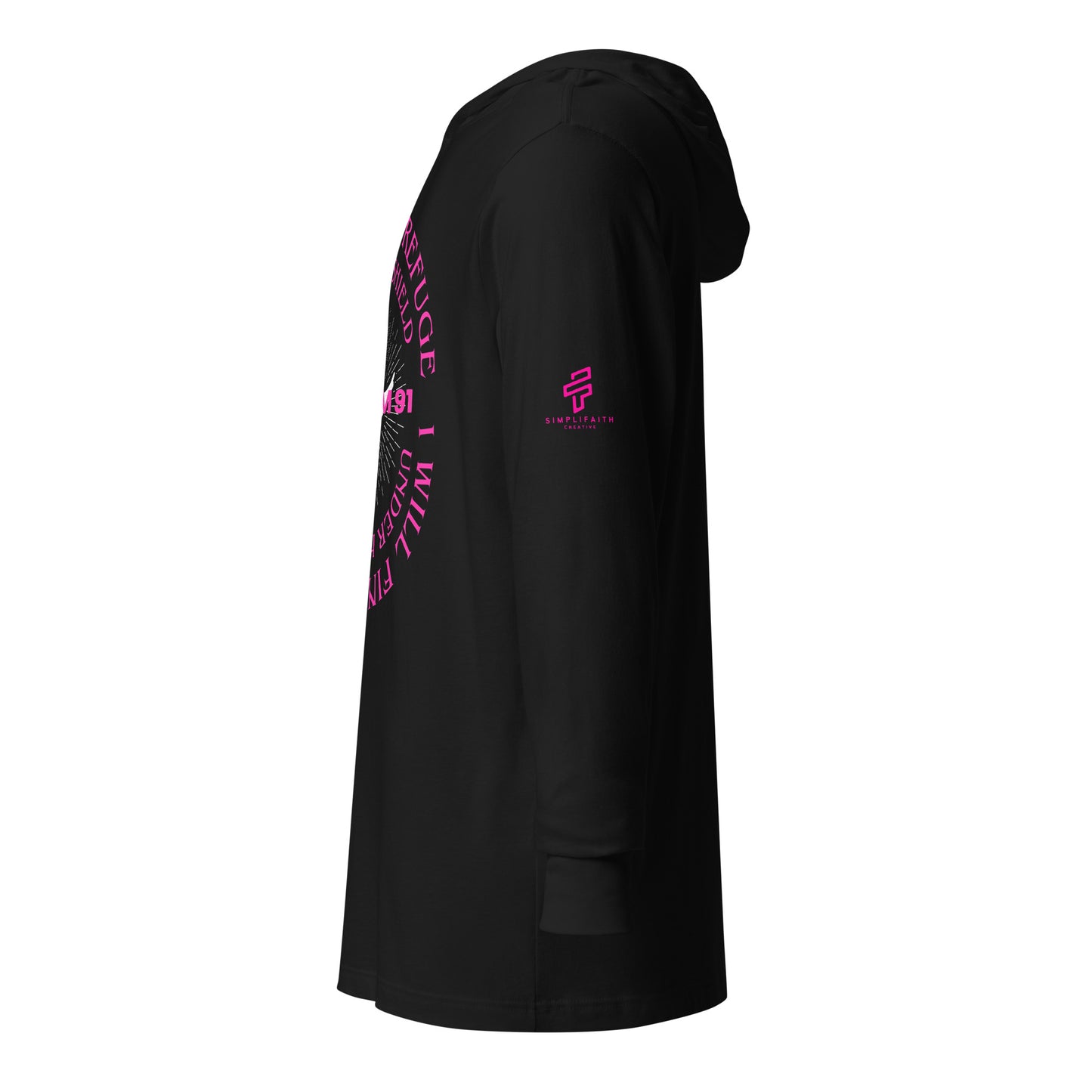 God is My Refuge Hooded long-sleeve tee