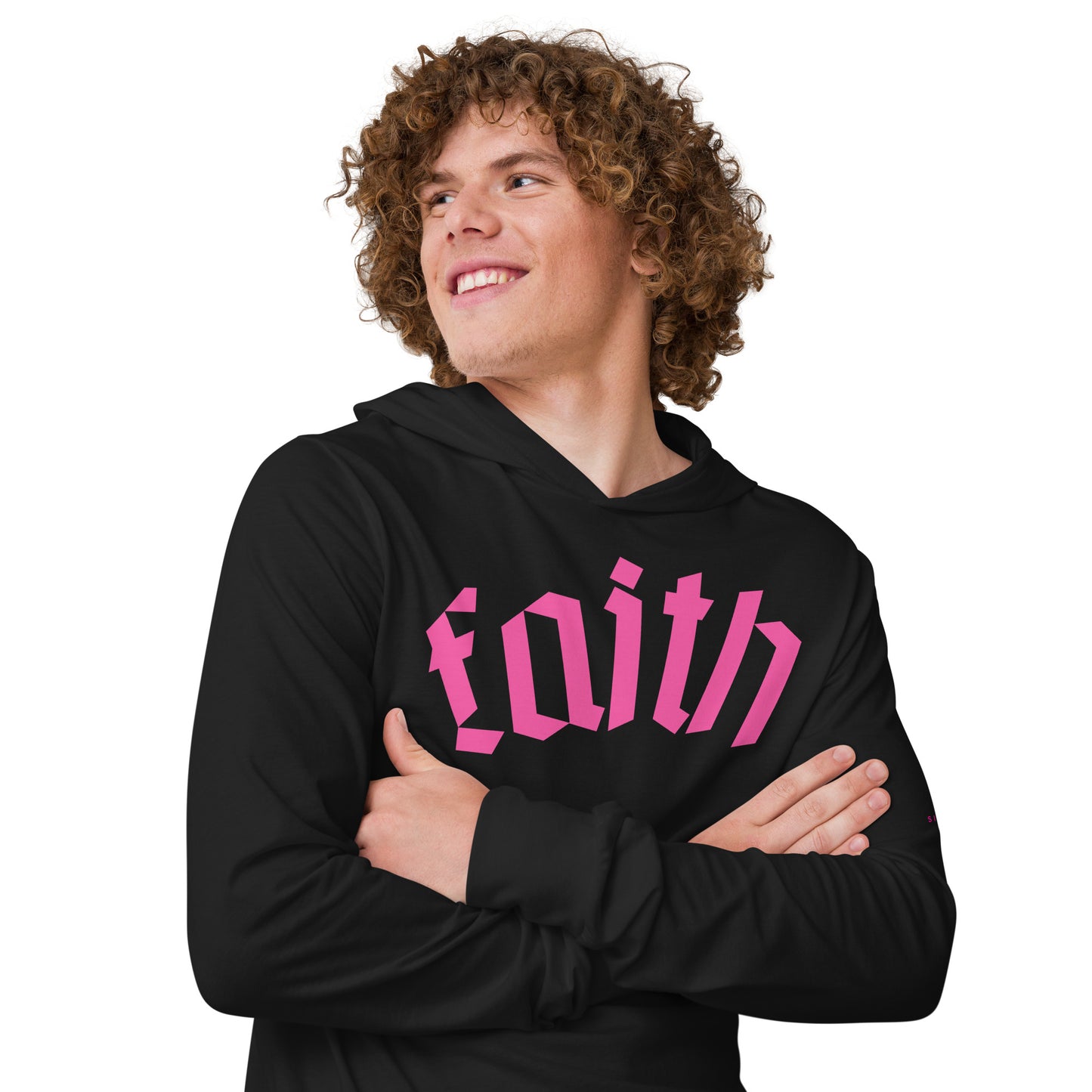 Faith Hooded long-sleeve tee