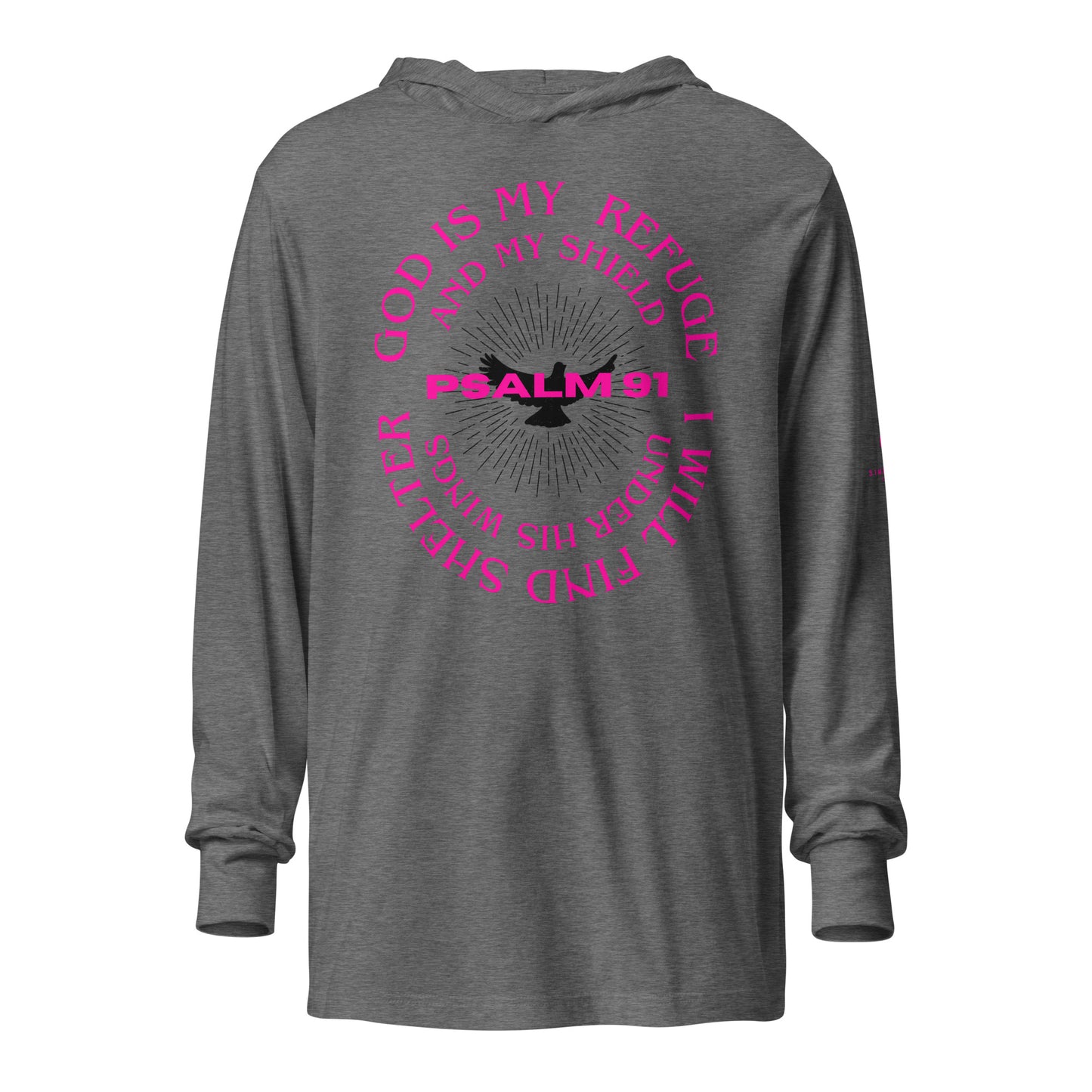 God is My Refuge Hooded long-sleeve tee