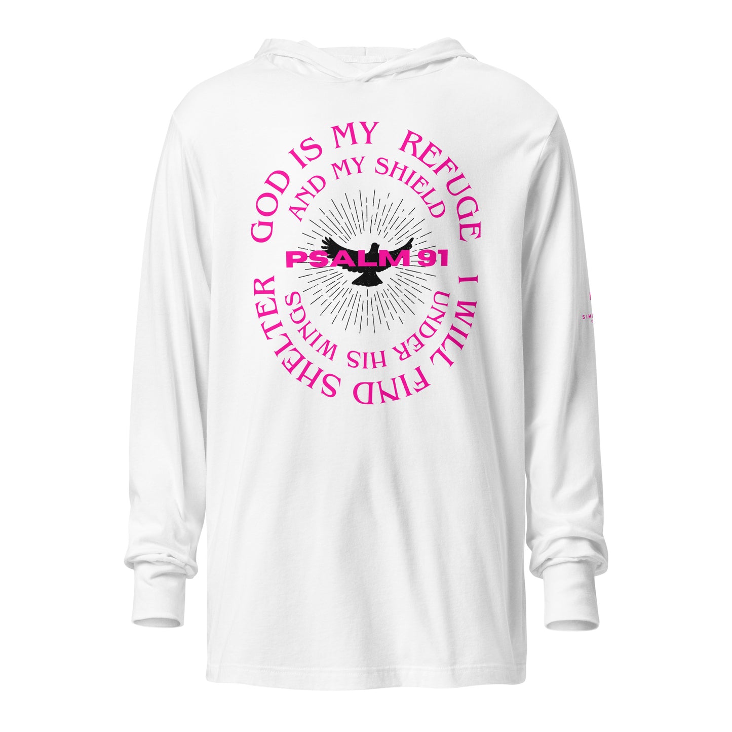 God is My Refuge Hooded long-sleeve tee