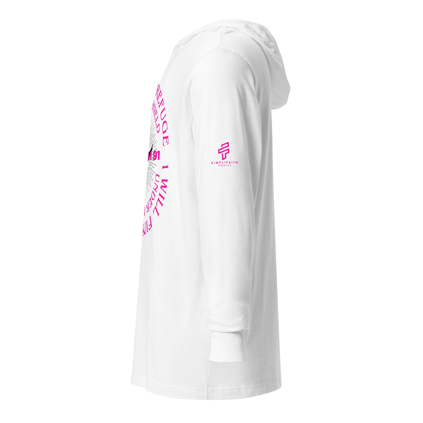 God is My Refuge Hooded long-sleeve tee