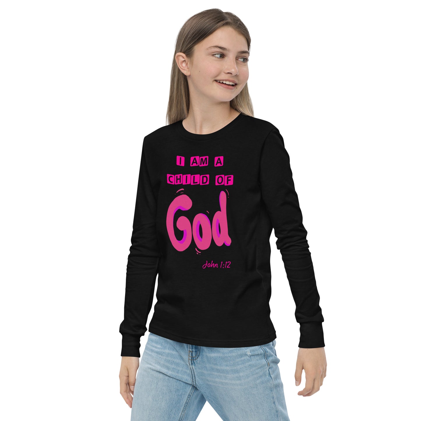 I am a child of God Youth long sleeve tee