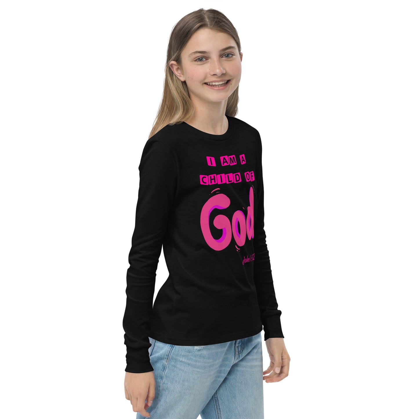 I am a child of God Youth long sleeve tee