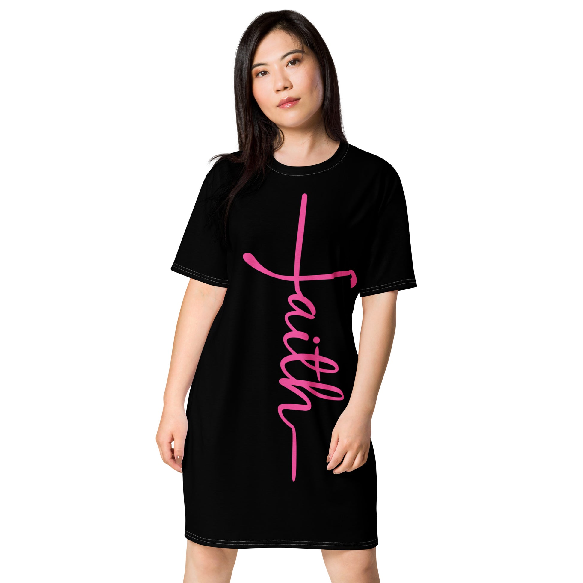 faith t shirt dress Faith & Grateful T-Shirt Dress: Spiritual Casual Summer Wear
