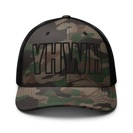 YHWH Camouflage trucker hat