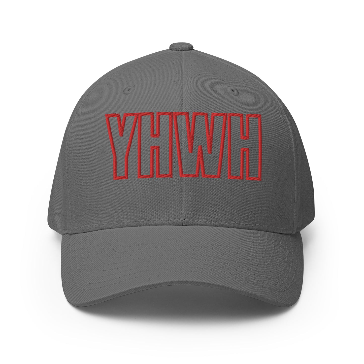 YHWH Structured Flex Fit Hat (Red)