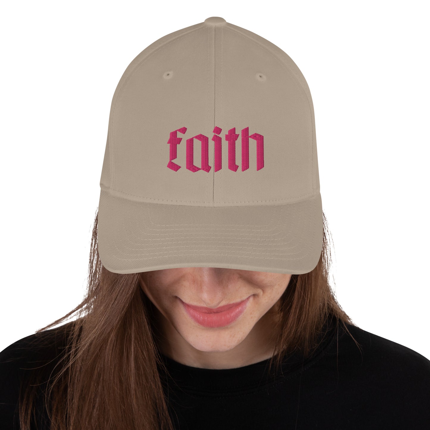 Faith Embroidered Structured Flex Fit Hat