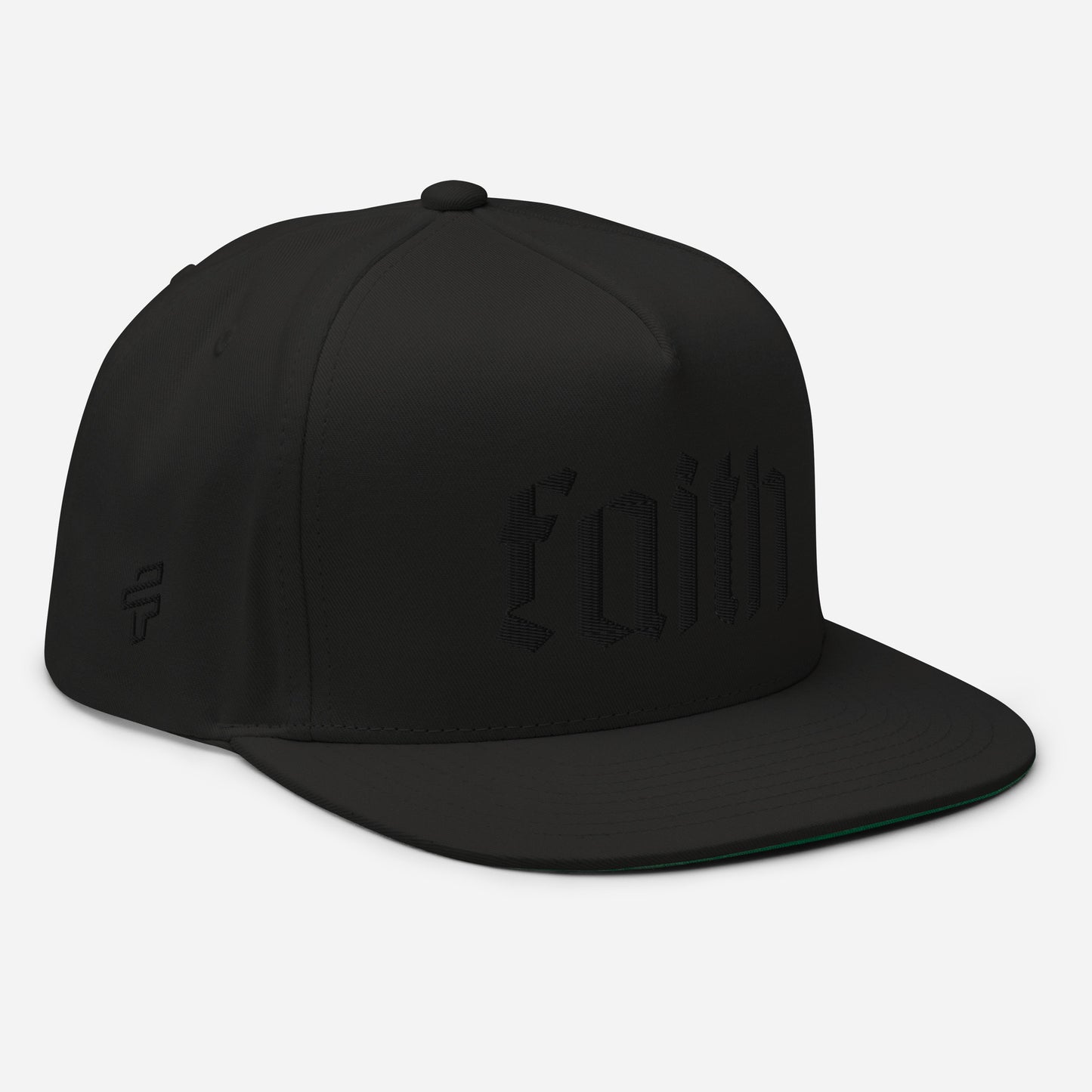 Black on Black Faith Snapback Hat
