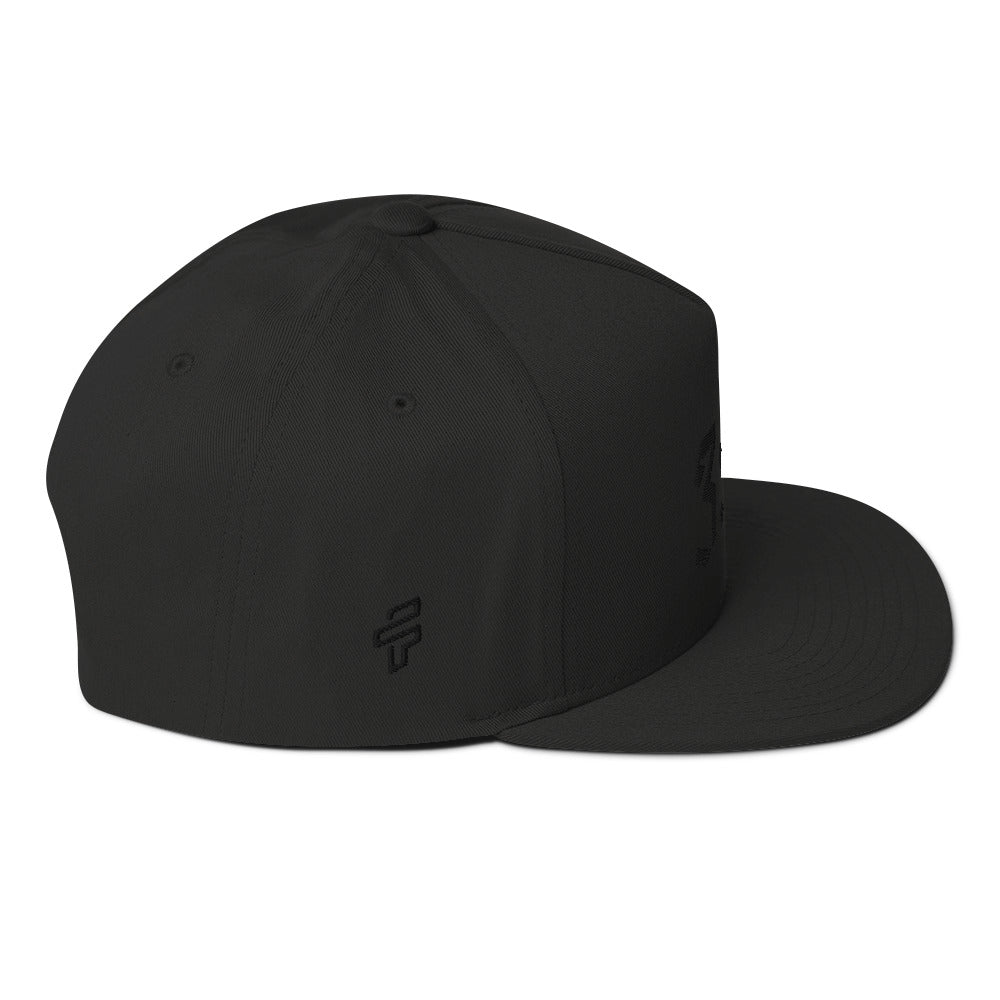 Black on Black 3:16 Snapback Hat