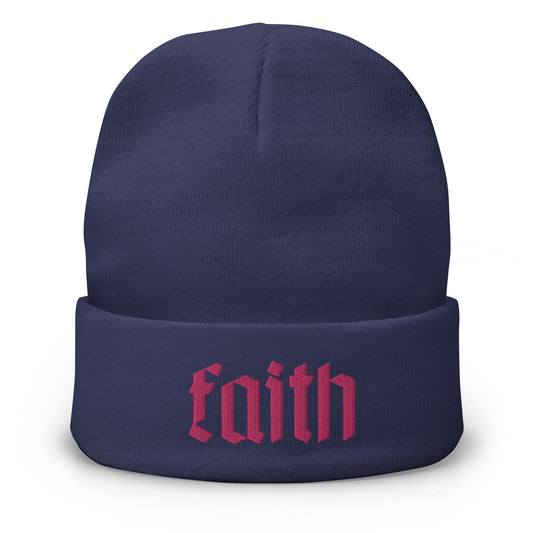 Faith Embroidered Beanie