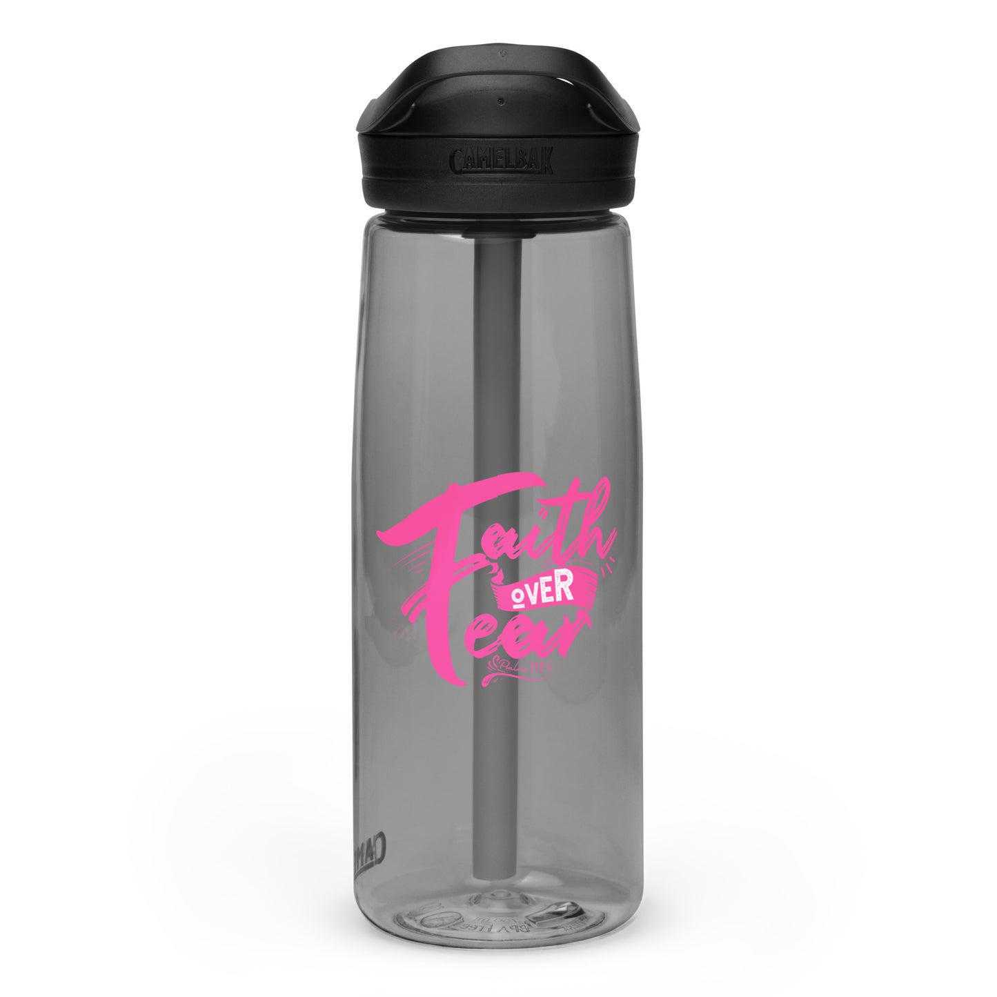 Faith over fear sports water bottle