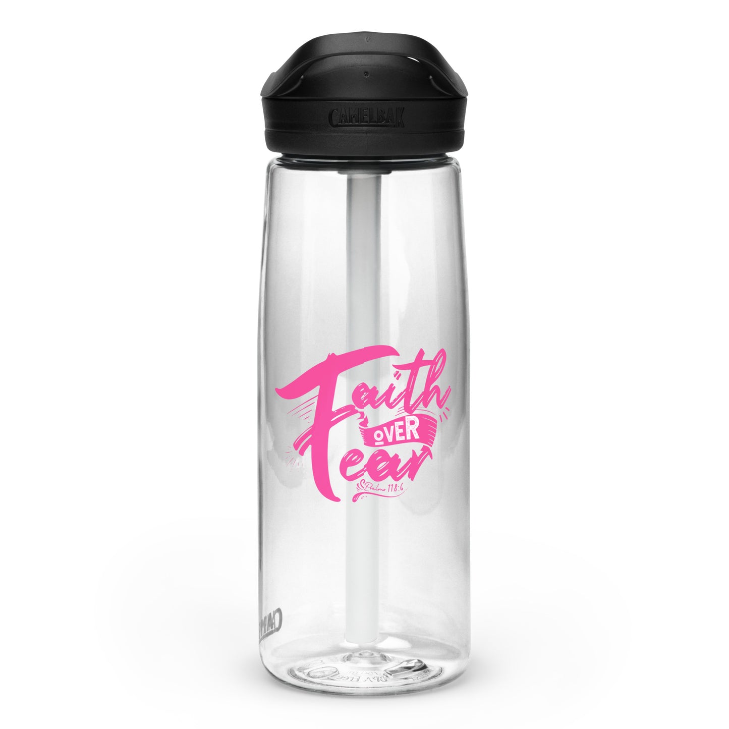 Faith over fear sports water bottle