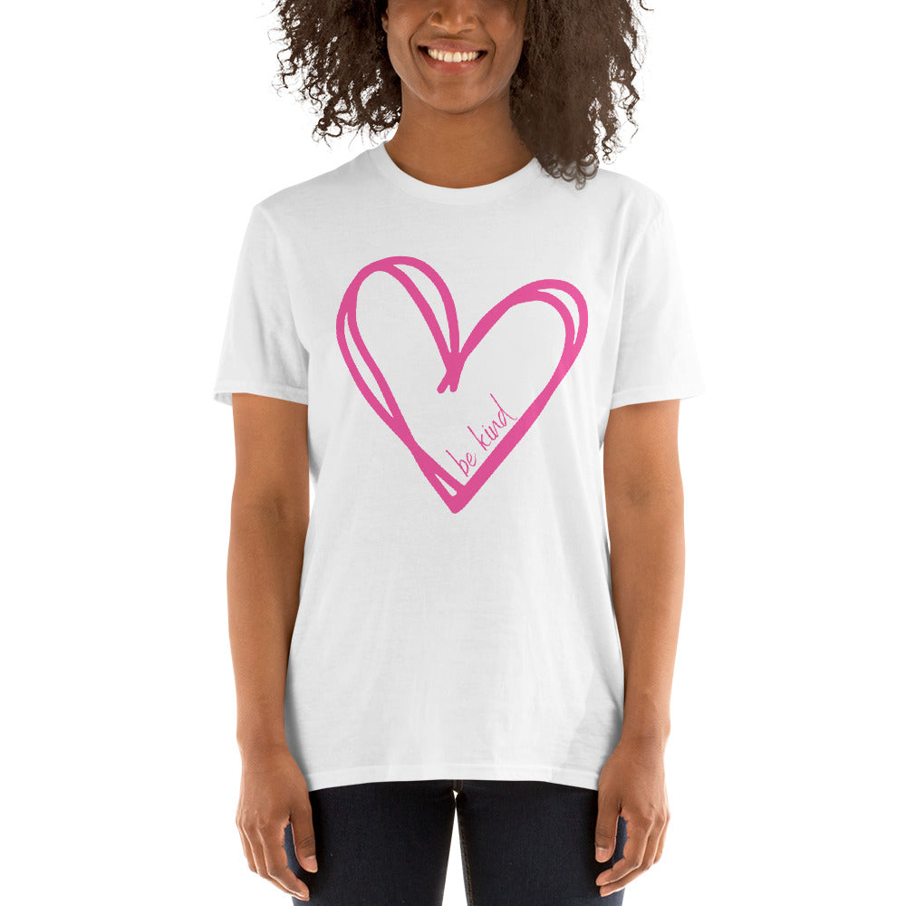 Pink Heart Short-Sleeve Unisex T-Shirt