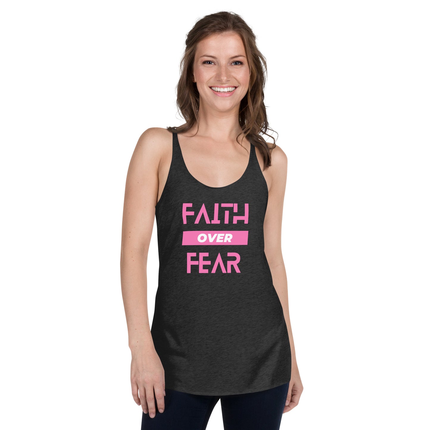 Faith over Fear Women's Racerback Tank