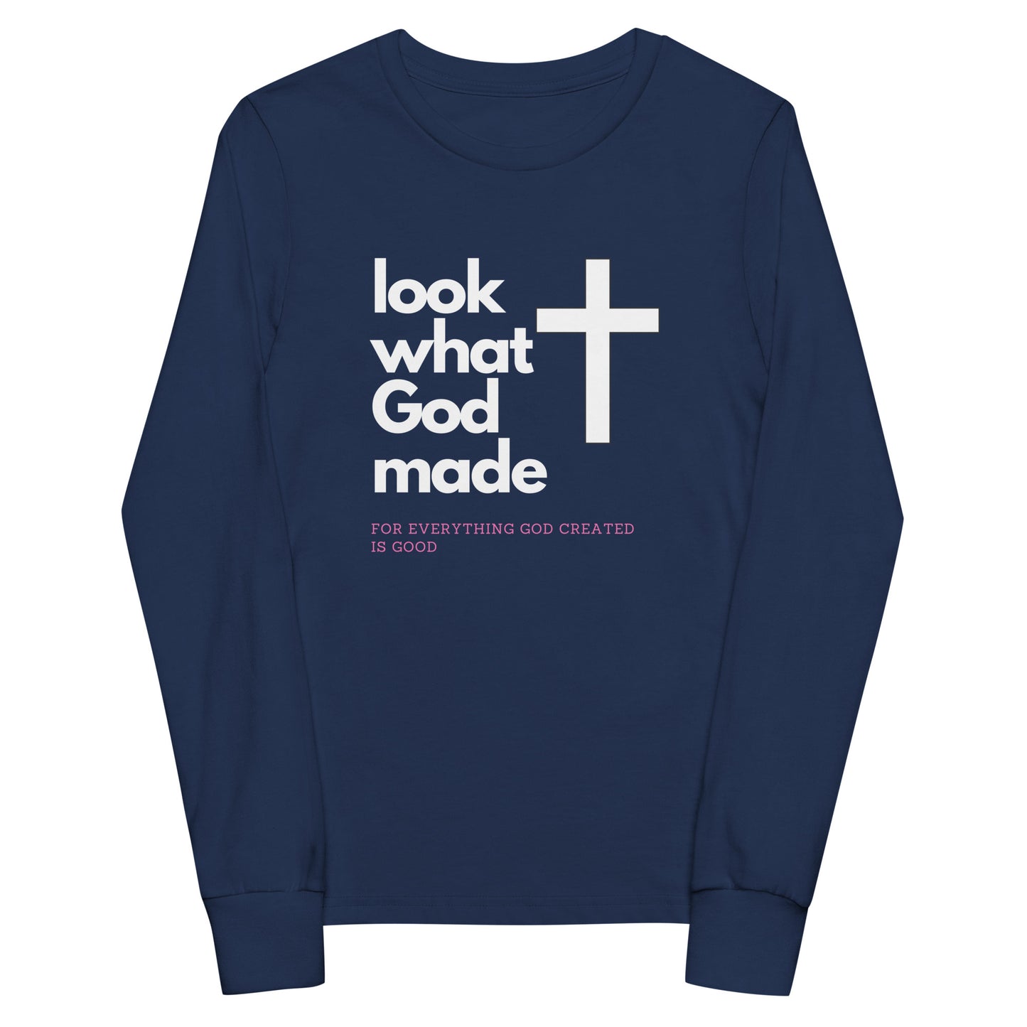 Look what God made Youth long sleeve tee